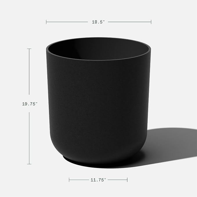 Veradek Round Black Plastic Planter Pots - Image 3