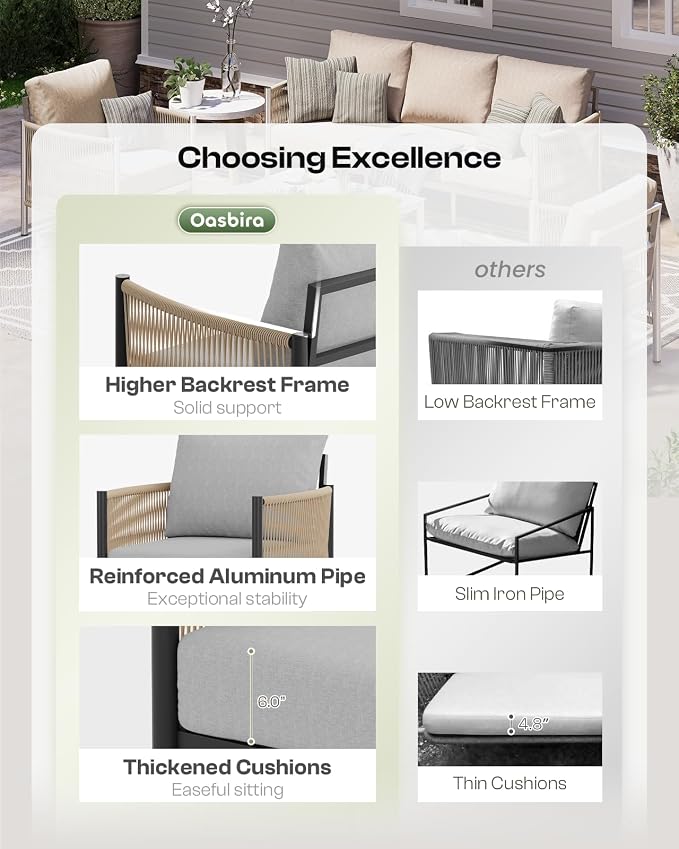 Aluminum Outdoor Patio Furniture Set - Image 2