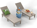 ROJIK Outdoor Chaise Lounge Chair Set of 2, by ROJIK