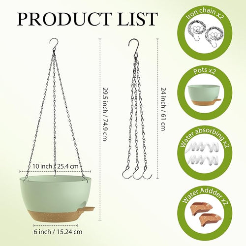 10 Inch Hanging Baskets 2 PC - Image 2