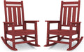 KINGYES Oversized Outdoor Rocking Chair Set of 2, All-Weather Patio Rocking by KINGYES