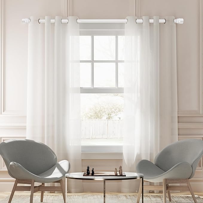 1” Diameter Curtain Rods Itself is 30 to 60 inch 2 Pack Fit 30-54 inch Window - Image 6