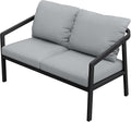 Outdoor Patio Loveseat, Never-Rust Aluminum Outdoor Loveseat Couch by SeeHill