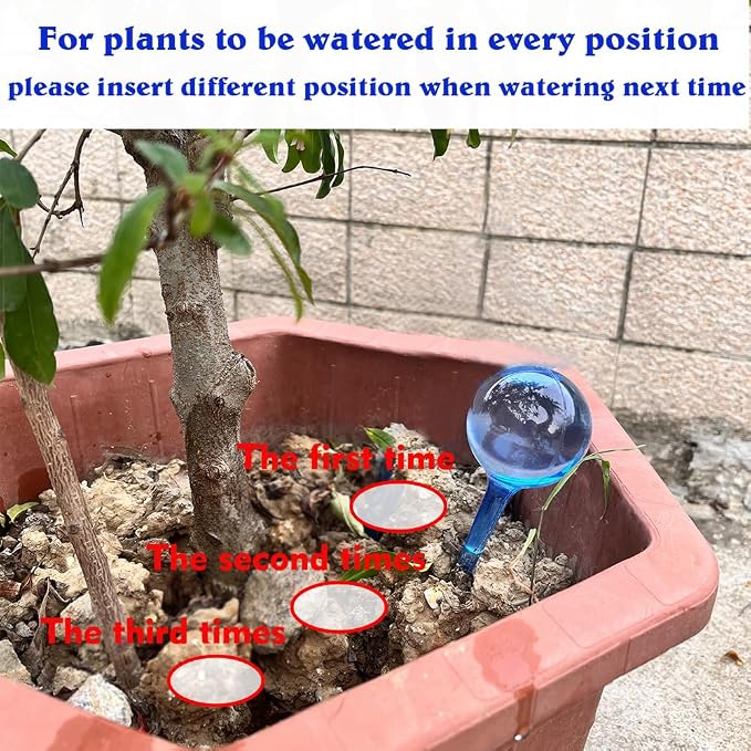 MOONSOUND Small Plant Watering Globes, Plant Waterer Self Watering Bulbs - Image 7