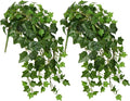 Hollyone 2pcs Artificial Hanging Plants 24" Fake Ivy Vine Faux Ivy Leaves by Hollyone