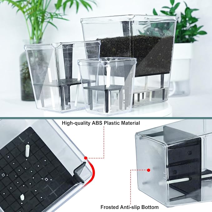 Self Watering Pots Set, 3 Pack 5 Inch - Image 3