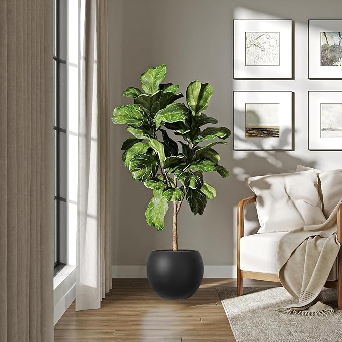 10 H x 14" Dia Round Fiberstone Planter - Image 6