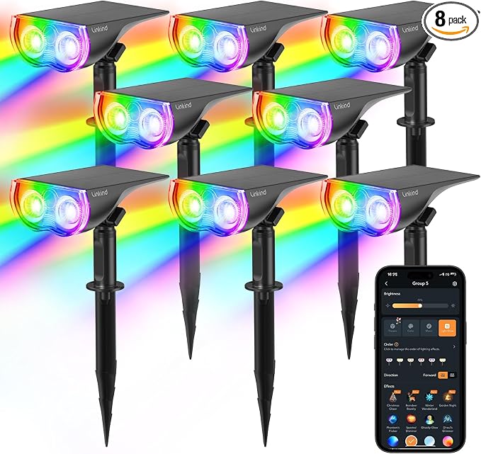 Linkind Smart Solar Spot Lights Outdoor SL5C, Solar Lights Outdoor Spotlight by Linkind