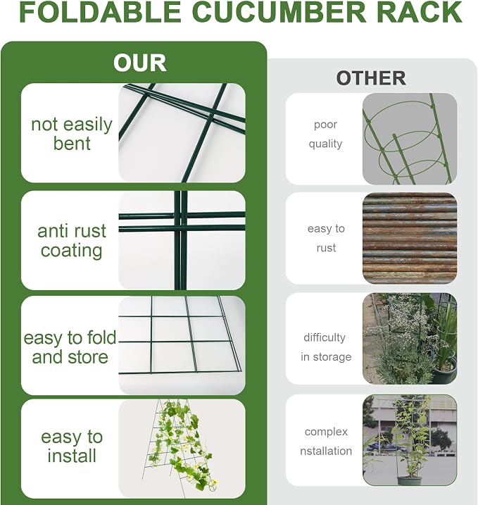 Cucumber Trellis for Raised Bed, Garden Trellis for Climbing Plants Outdoor - Image 2