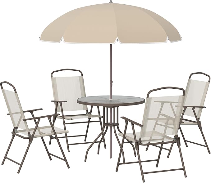 Outsunny 6 Piece Patio Dining Set by Outsunny