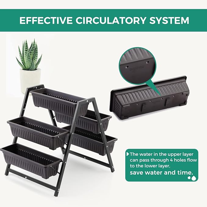 Raised Garden Planter Bed, Tiered Planter Stand - Image 3