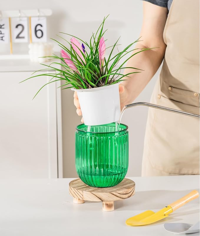 Melphoe Self Watering Pots for Indoor Plants Planter, 4.7 Inch 2 Pack Planters - Image 5