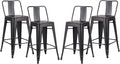 AC Pacific 24” Metal Backless Barstool Set of 2 – Country Rustic Style by ACPacific