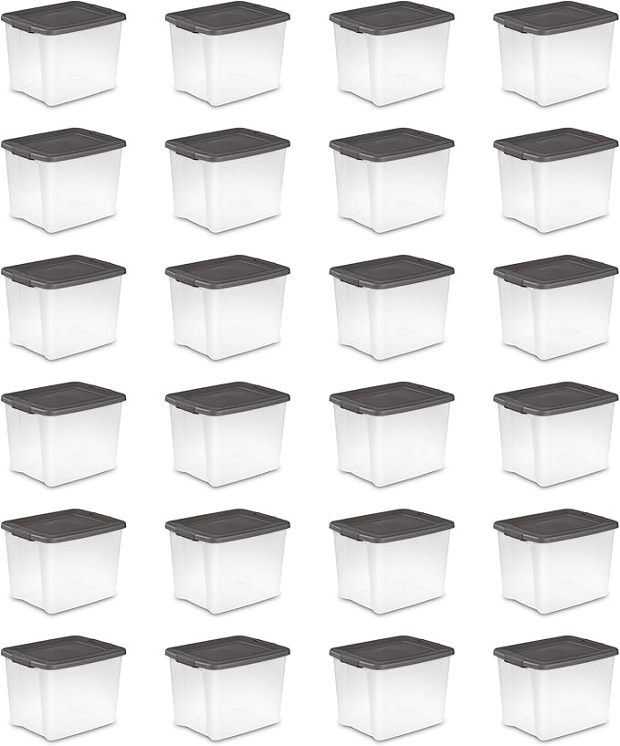 Sterilite 24-Pack ShelfTote, 50 Quart, and Office by Sterilite