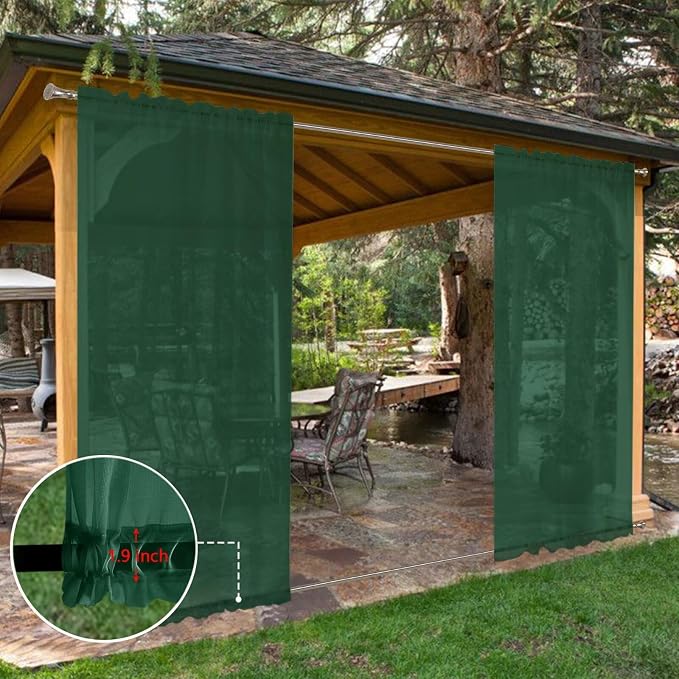 SpaceDresser Waterproof Outdoor Sheer Curtains - Image 8