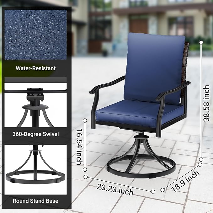 LEVELEVE 5 Piece Outdoor Patio Dining Set - Image 5