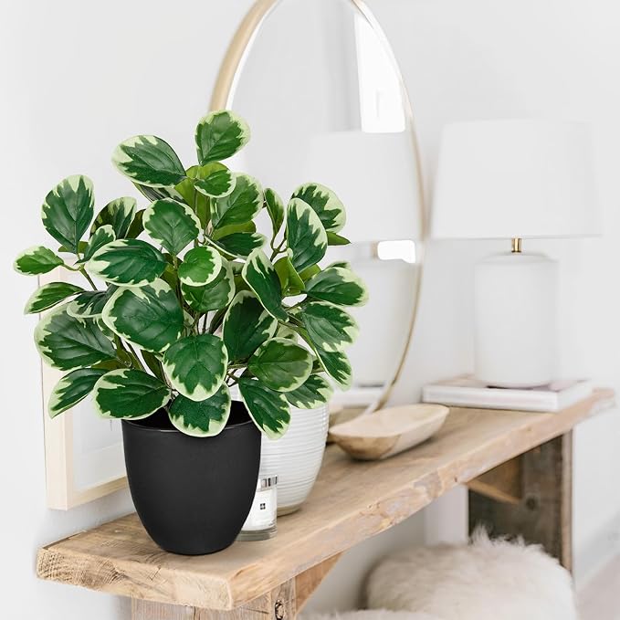 14.5" Artificial Plants Indoor Home Decor, Fake Potted Silk Plants - Image 4