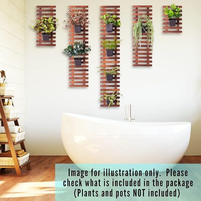 ShopLaLa Wall Planter – 3 Pack Wooden Hanging Planter - Image 9