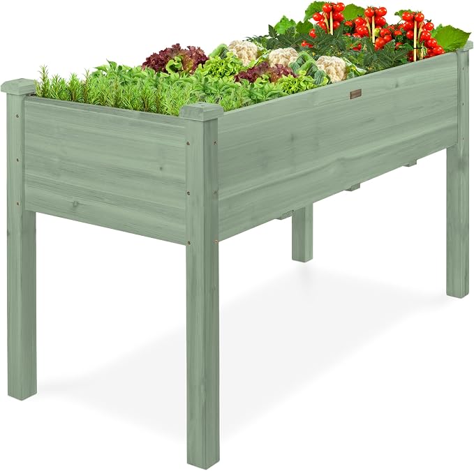 Best Choice Products 48x24x30in Raised Garden Bed, Elevated Wood Planter Box by BestChoiceProducts