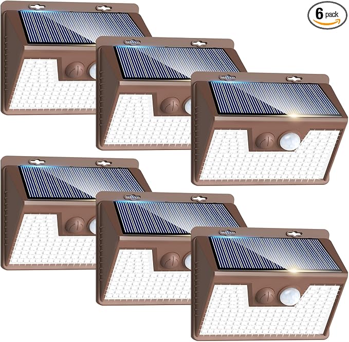Peasur Solar Lights Outdoor Motion Sensor, Ultra-Bright 3 Mode Fence Security by Peasur