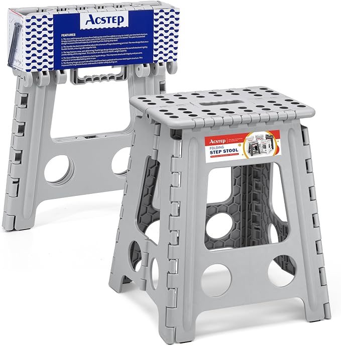 ACSTEP Folding Step Stool 16 Inch Heavy Duty Step Stool Foldable by ACSTEP
