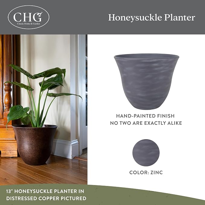 Classic Home and Garden Honeysuckle Resin Planters - Image 2