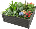 A ANLEOLIFE 4X4X1.5 ft Galvanized Raised Garden Beds Outdoor, Square Metal by AAnleolife