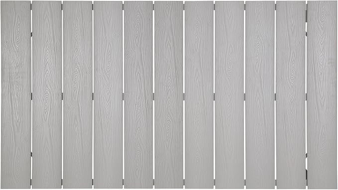 Modway Maine Aluminum Outdoor Patio 63" Dining Table in White Light Gray - Image 5