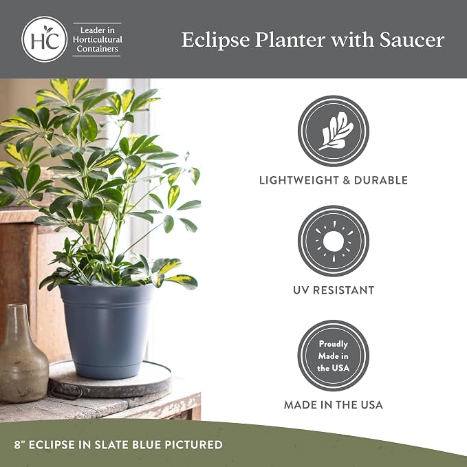The HC Companies 6 Inch Eclipse Round Planter Pots - Image 4
