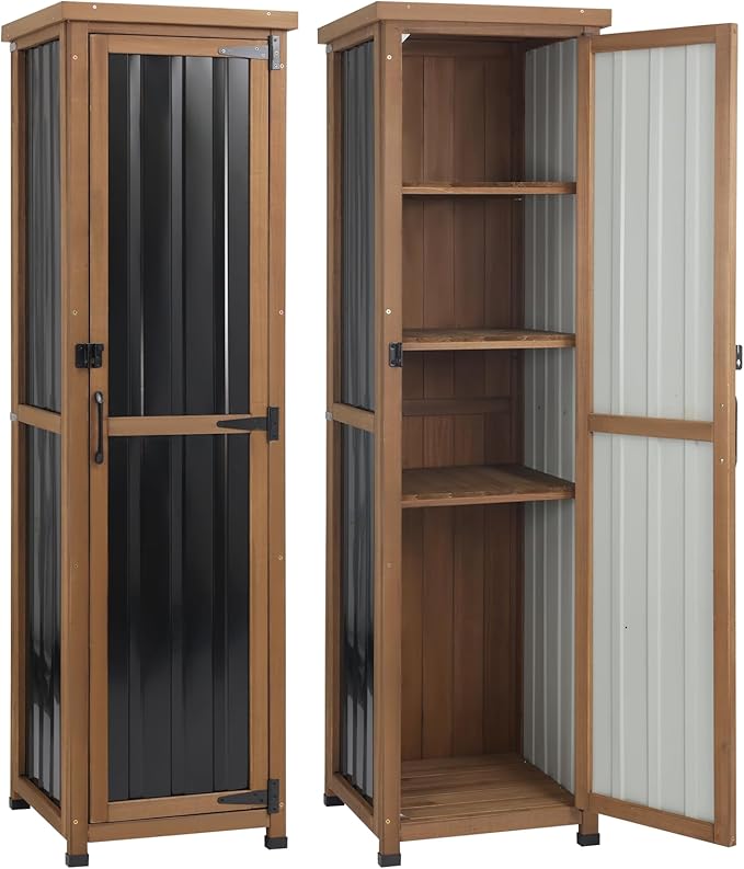 62" H Outdoor Corner Storage Cabinet - Image 8