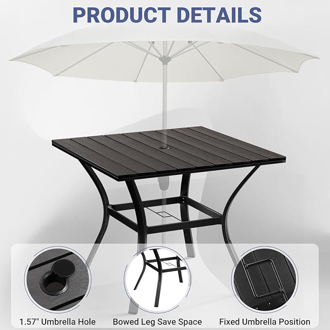 LEVELEVE 5 Piece Outdoor Patio Dining Set - Image 3