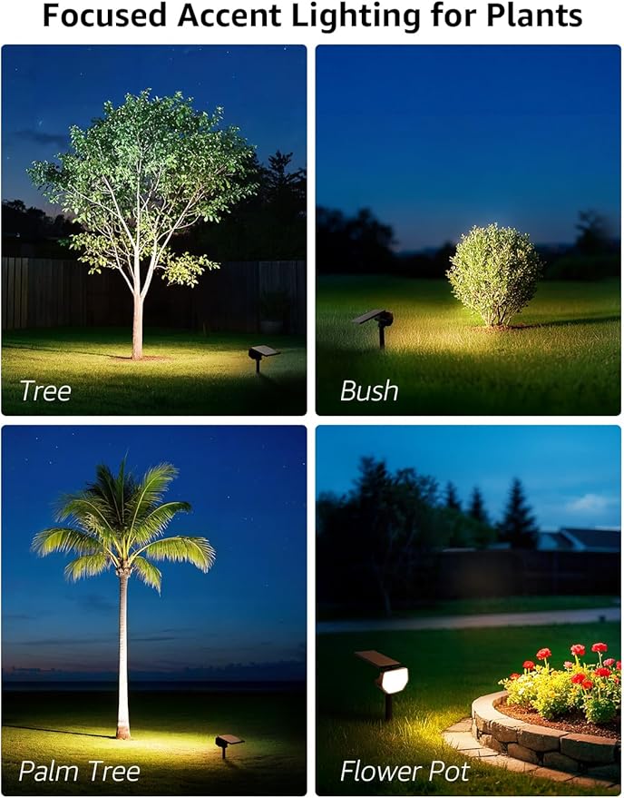 Lepro Solar Decorative Spot Lights 4 Pack, Warm White Accent Lights - Image 3