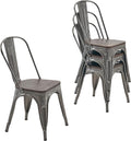 Nazhura Metal Dining Chair Farmhouse Tolix Style by NazhuraGoodCompanionAtHome