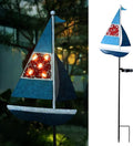 Solar Garden Lights Sailboat Stake Decor-Yard Outdoor Statue Decorations by Yiosax