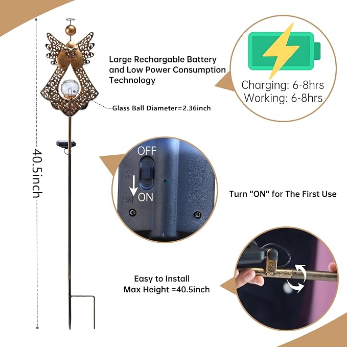 Starryfill Angel Stake Solar Lights - Image 5