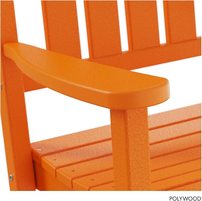 POLYWOOD Presidential Rocking Chair in Tangerine - Image 6
