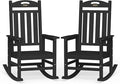 Oversized Outdoor Rocking Chairs Set of 2, High Back Porch Rocking Chair by Suunyn