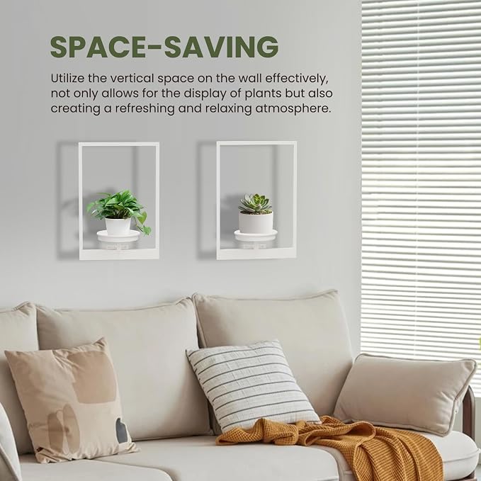 Hanging Planters for Indoor Plants White, Wall Plant Holder Stand to Hold Large - Image 4