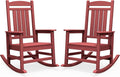 SERWALL Patio Rocking Chairs Set of 2, HDPE Outdoor Rockers by SERWALL