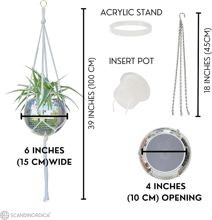 SCANDINORDICA Disco Ball Planter – Value Package: Mirror Disco Planter - Image 3