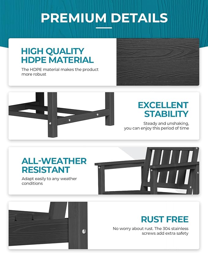 Ciokea HDPE Outdoor Dining Table - Image 4