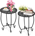 2 Pack 14 Inch Outdoor Side Tables by DARCKLE