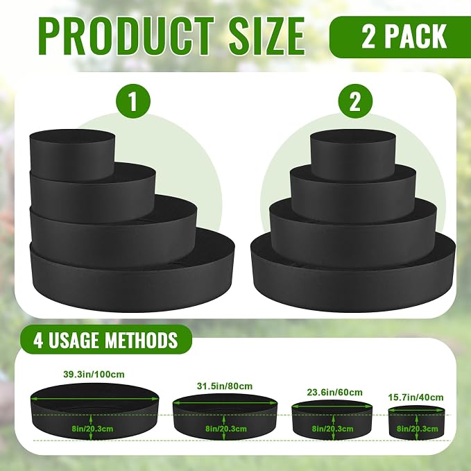 8 Pcs Plant Grow Bags 4 Tiered Strawberry Planter Tower Fabric Raised Garden - Image 2