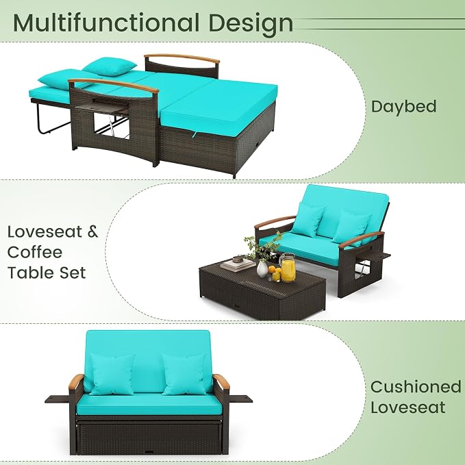 Tangkula Patio Rattan Daybed - Image 8