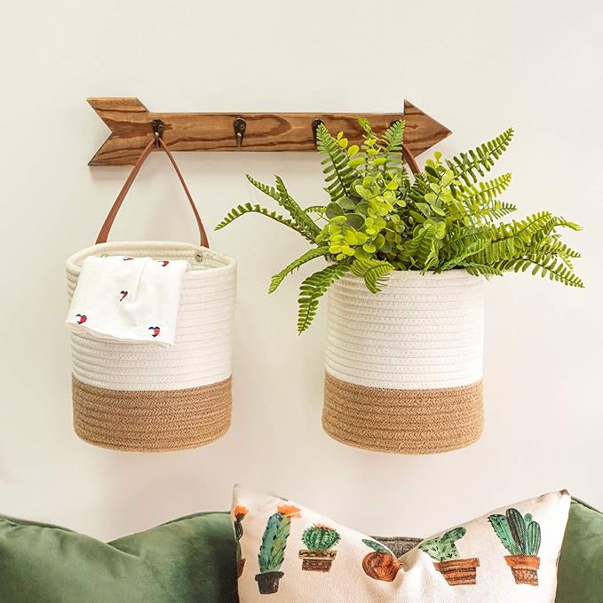 Goodpick 2pack Jute Rope Hanging Basket - Image 3