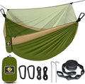 Camping Hammock with Net, Portable Lightweight Double Hammocks with Tree Straps by QEVOOON