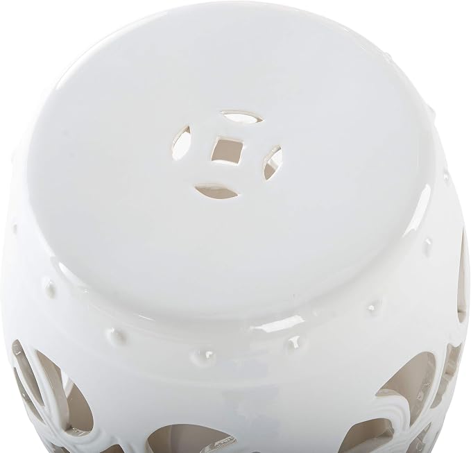 Safavieh Castle Gardens Collection Imperial Vine Antique White Glazed Ceramic - Image 4