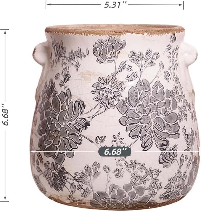 6.68in. Tuscan Planter & Room and Home Decor, Decorative Vase, Indoor/Outdoor - Image 3