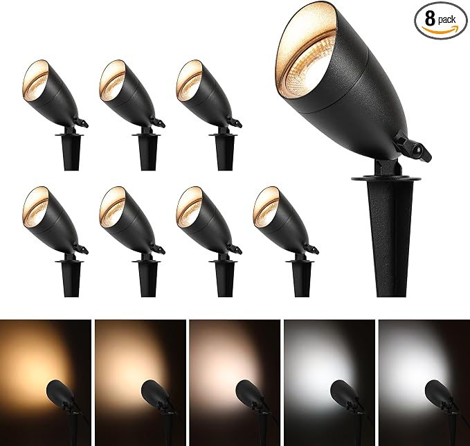 LUTEC 5CCT 12V Low Voltage Landscape Lighting Die-cast Aluminum Spot Lights by LUTEC