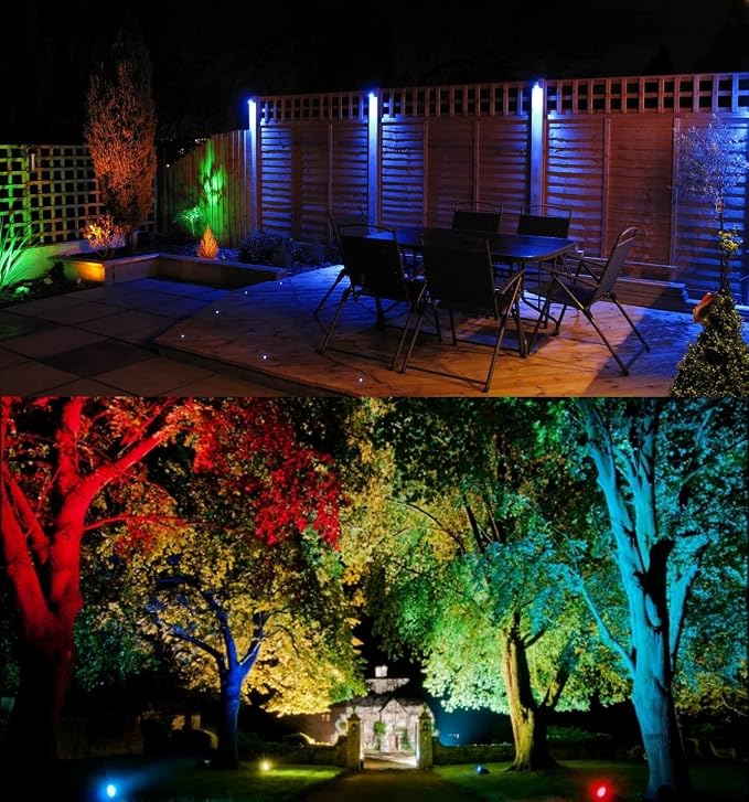 TOVEENEN Color LED Outdoor Landscape Spotlight - 120V 12W Waterproof Spot Lights - Image 3